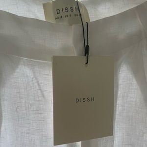 Dissh Norah butter white linen pants